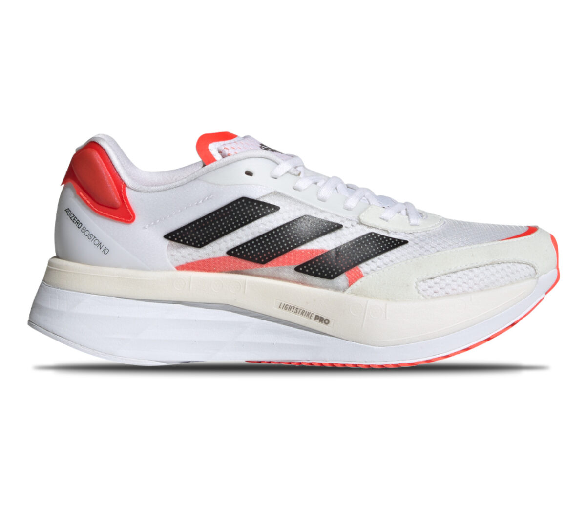 scarpa da running donna veloce adidas adizero boston 10 bianca e rosa