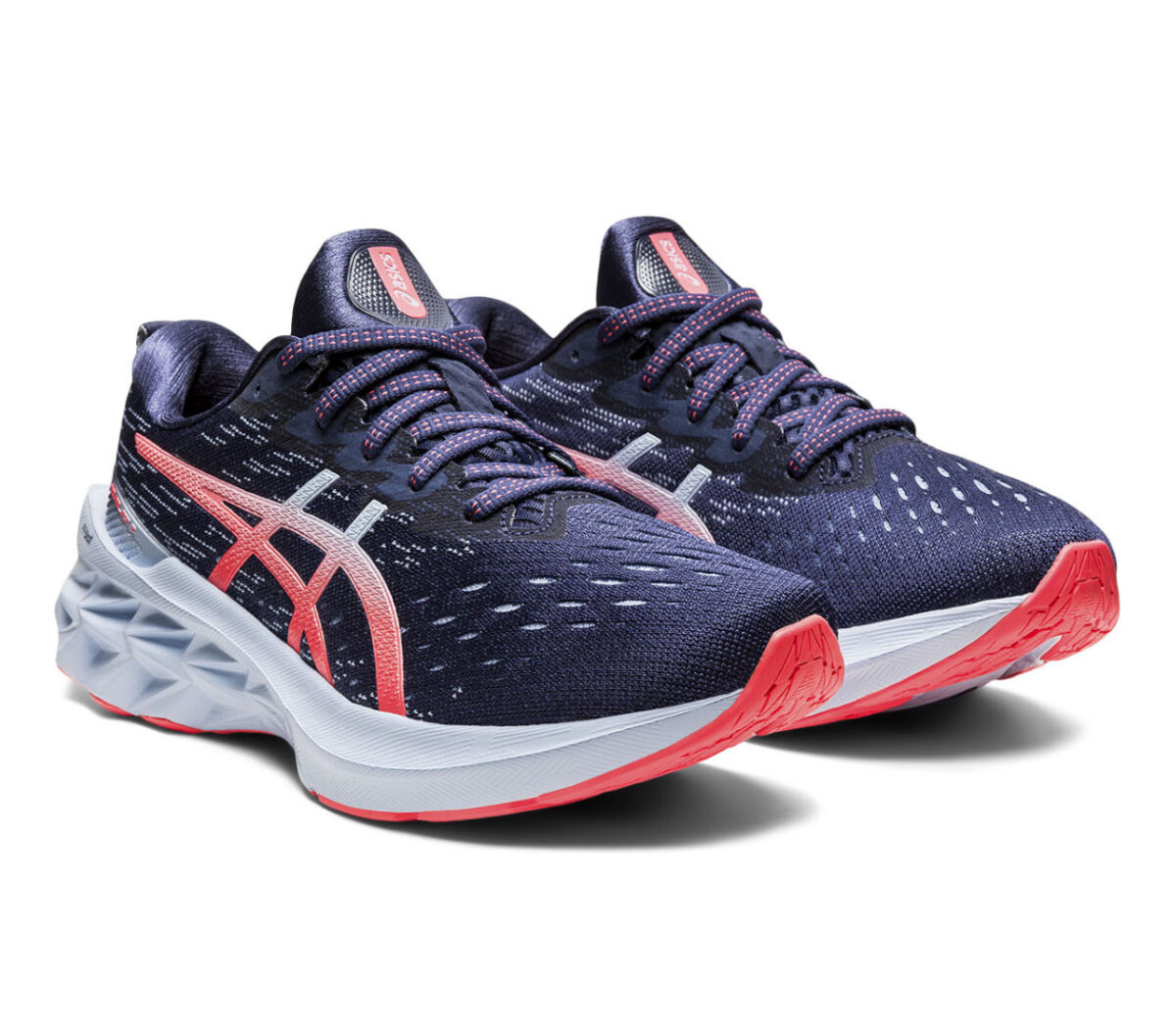 coppia scarpe reattive running da donna asics novablast 2 viola