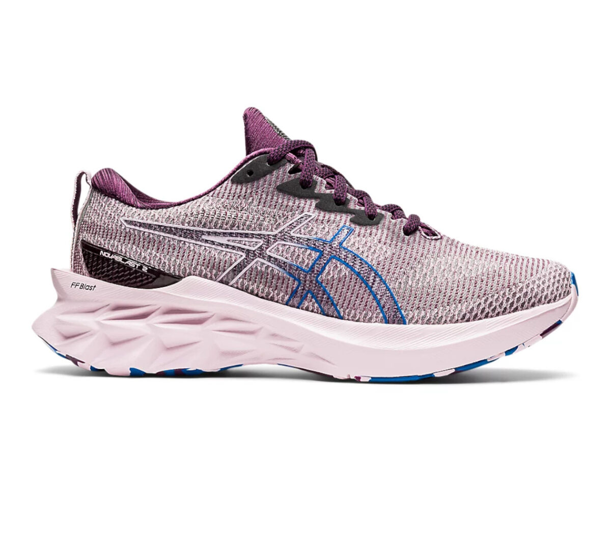 Scarpa asics novablast 2 donna Deep Plum/Barely Rose