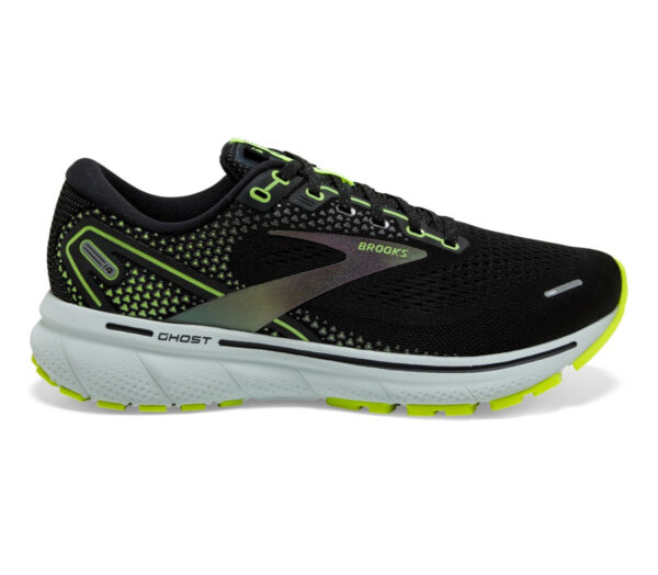 scarpa running neutra ammortizzata uomo brooks ghost 14 nera e fluo