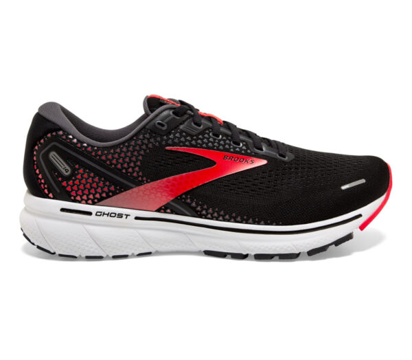 scarpa da running neutra uomo brooks ghost 14 nero e rossa