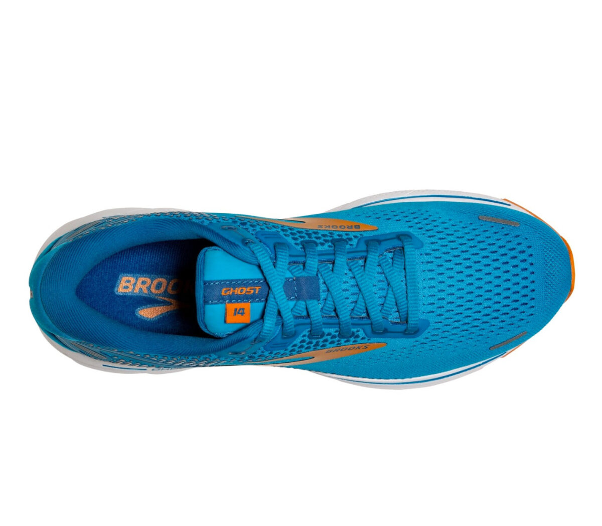 tomaia scarpa da running ammortizzata brooks ghost 14 azzurra