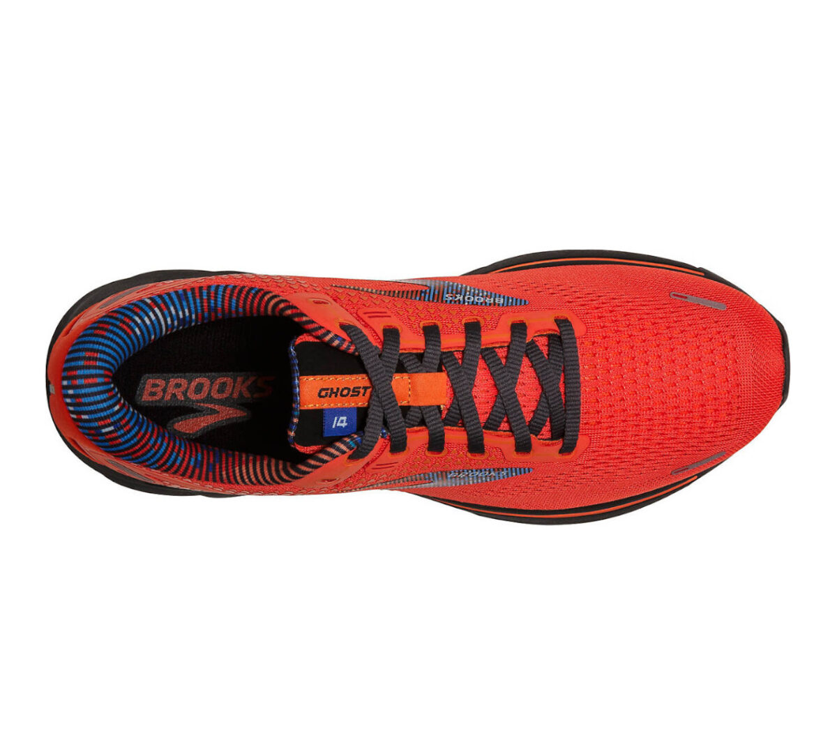 Tomaia Scarpa Brooks ghost 14 uomo rosso arancio