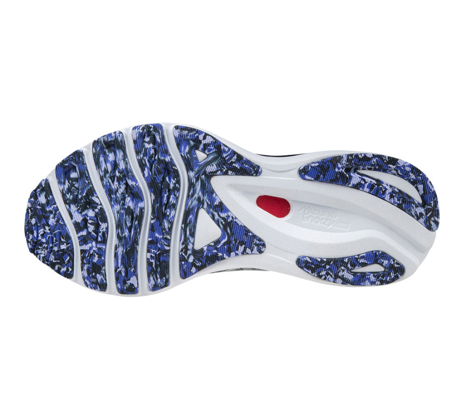 suola scarpa da running Mizuno Wave sky 5 nera e blu