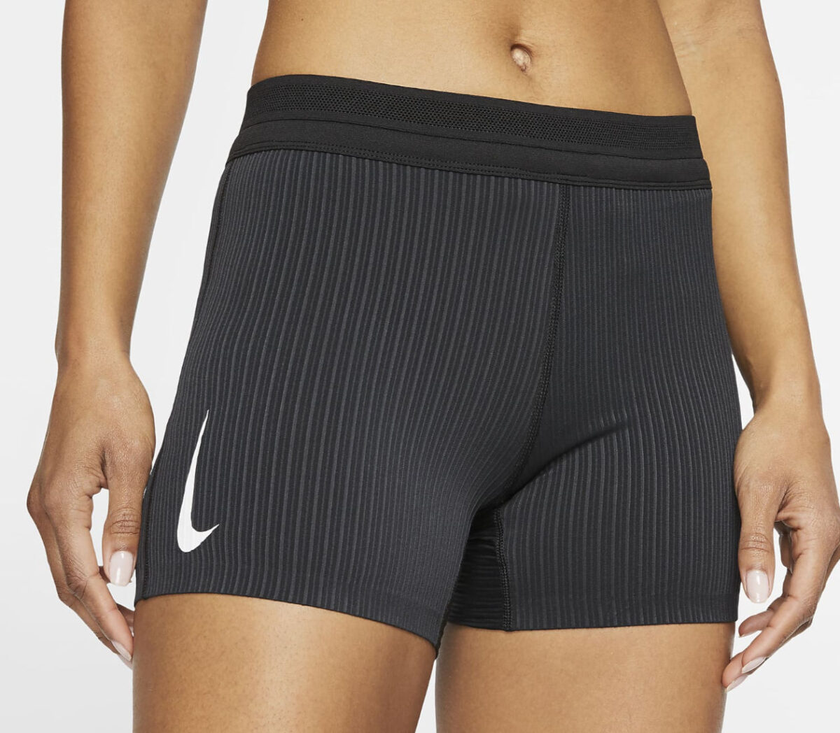 shorts da running per donna nike aeroswift nero