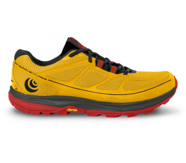 scarpa da trail running uomo topo terraventure 2 gialla e rossa