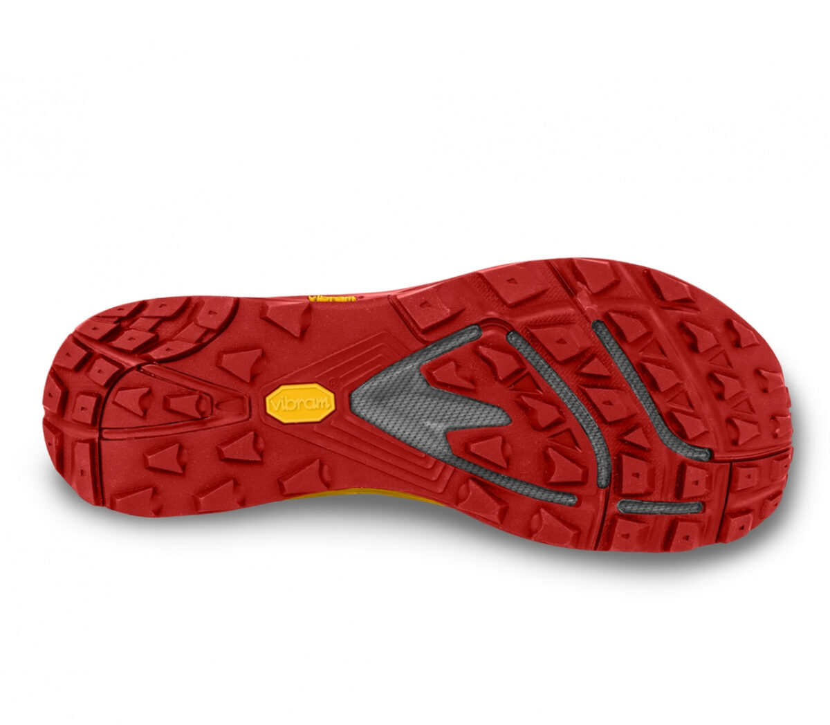 suola scarpa da trail running uomo topo terraventure 2 gialla e rossa