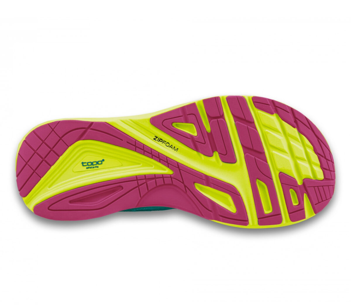 suola scarpa da running donna topo ultrafly 3 verde acqua