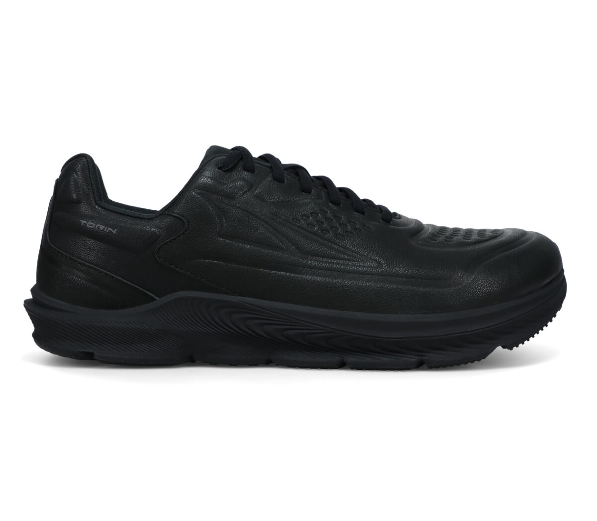 scarpa running in pelle altra torin 5 leather nera