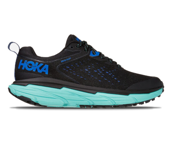 scarpa trail running donna hoka challenger 6 atr goretex nera e azzurra