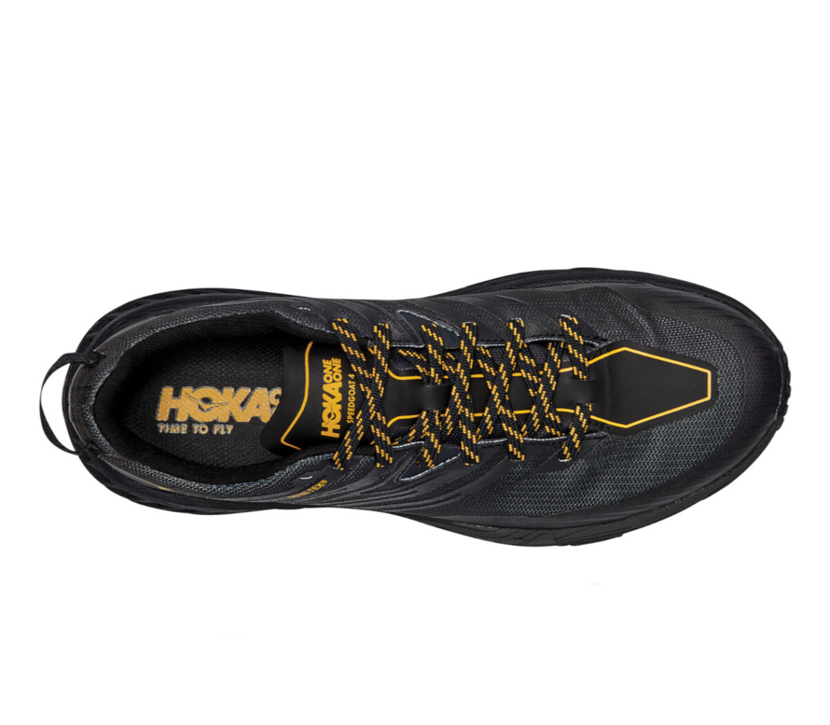 tomaia scarpa da trail running in goretex hoka speedgoat 4 gtx nera da uomo