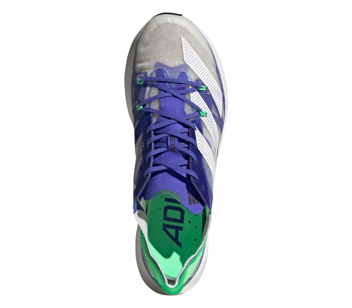 tomaia scarpa running reattiva adizero prime x viola e grigia