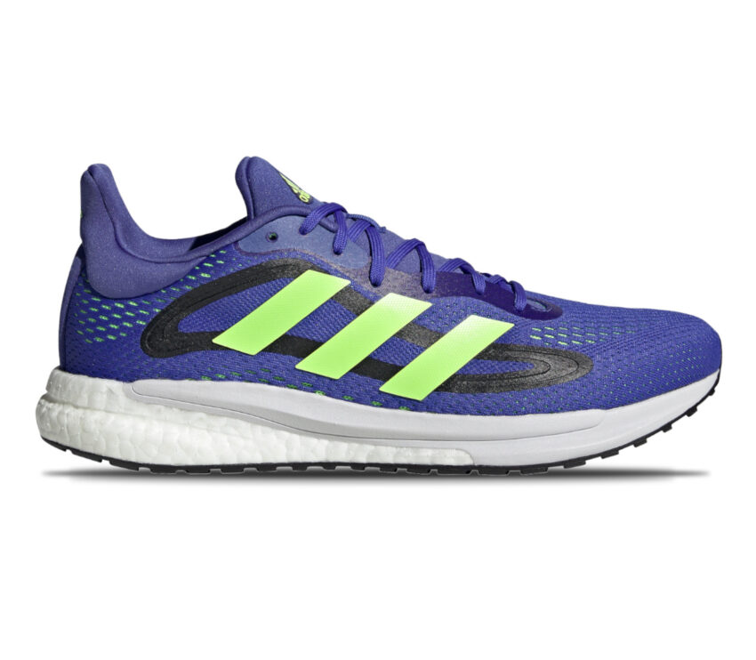 scarpa da running uomo adidas solar glide 4 blu e fluo