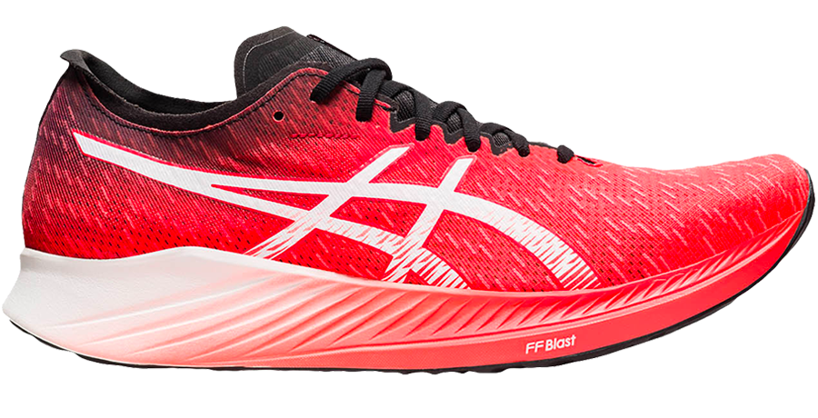 asics magic speed scarpe reattive da maratona in fibra di carbonio