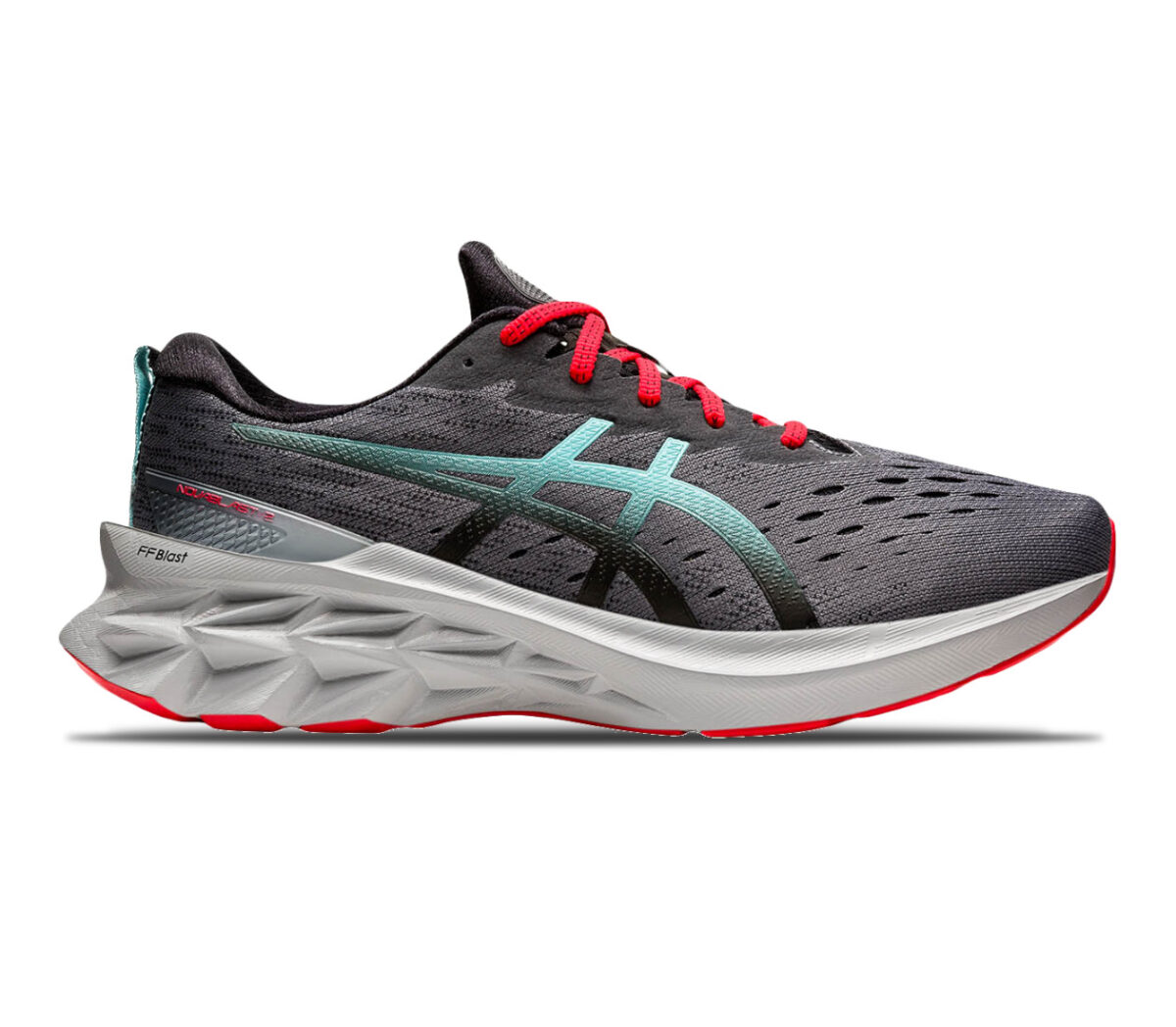 asics novablast uomo blu e rosse