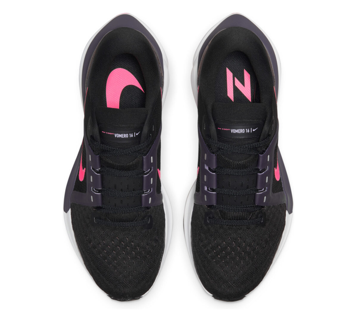 tomaia scarpe running donna nike zoom vomero nere e rosa