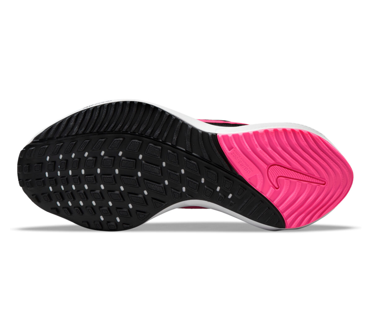 suola scarpe running donna nike zoom vomero nere e rosa