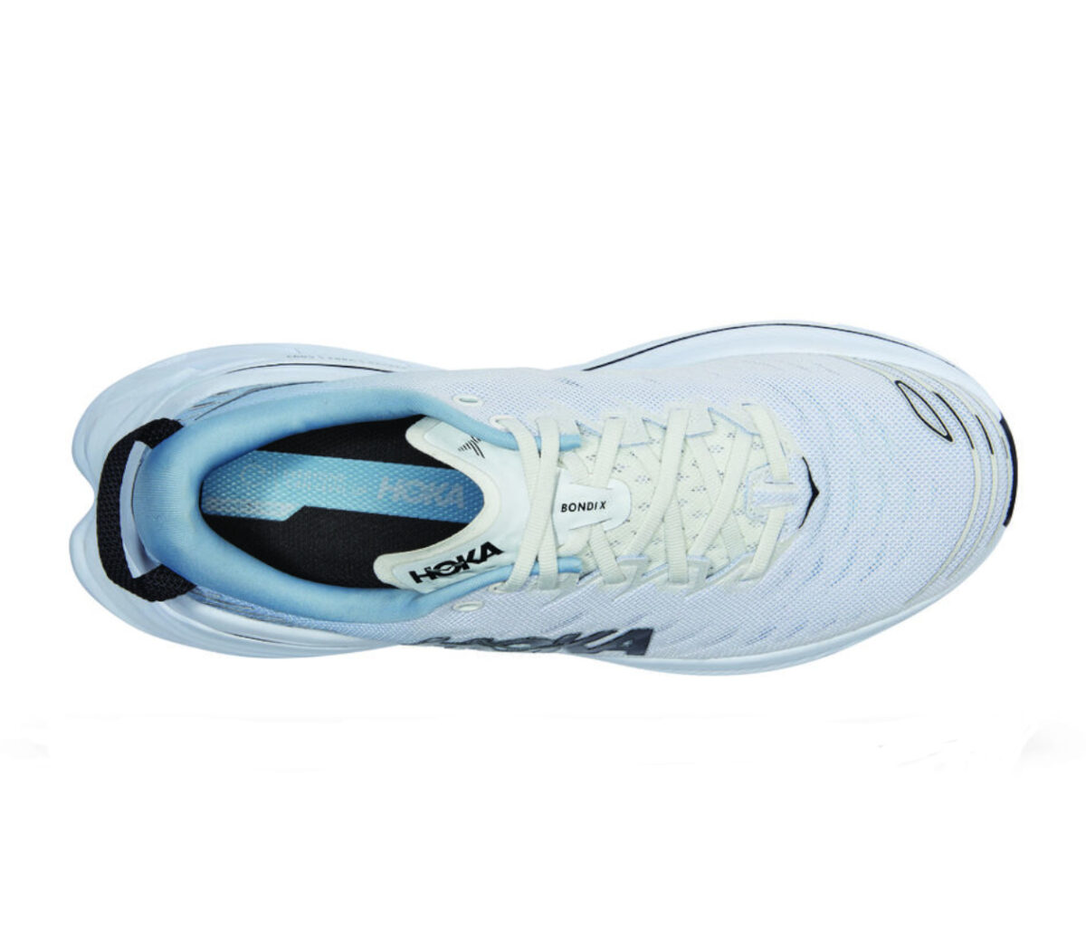 Tomaia Scarpa Hoka One One Bondi X uomo Blanc De Blanc/Blue Fog