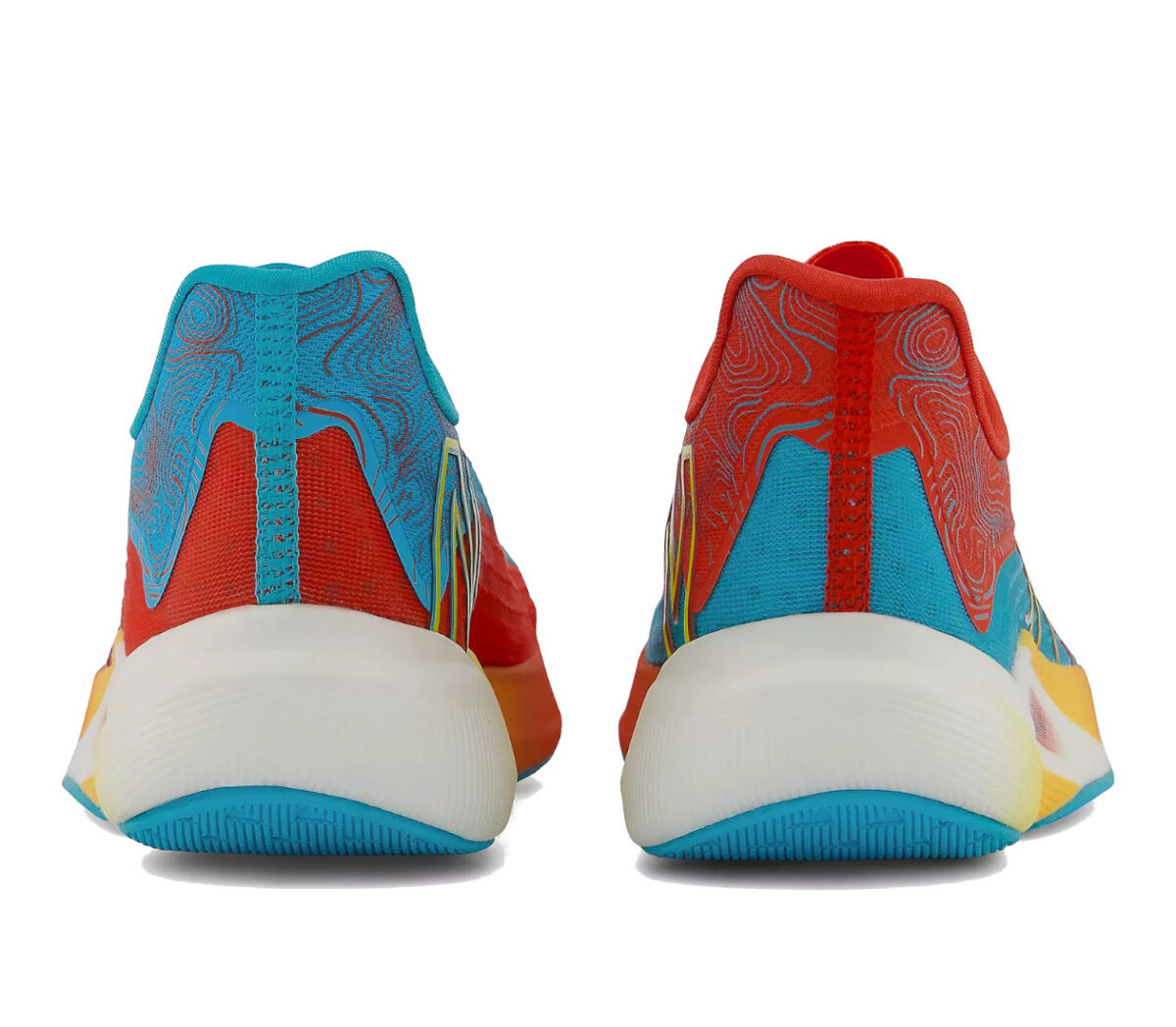 retro scarpa running reattiva NB fuelcell rebel v2 london uomo rossa e blu