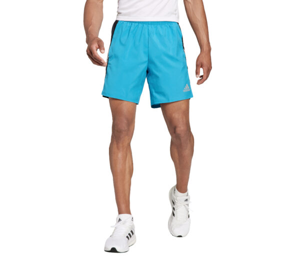 pantaloncino da running uomo adidas azzurro