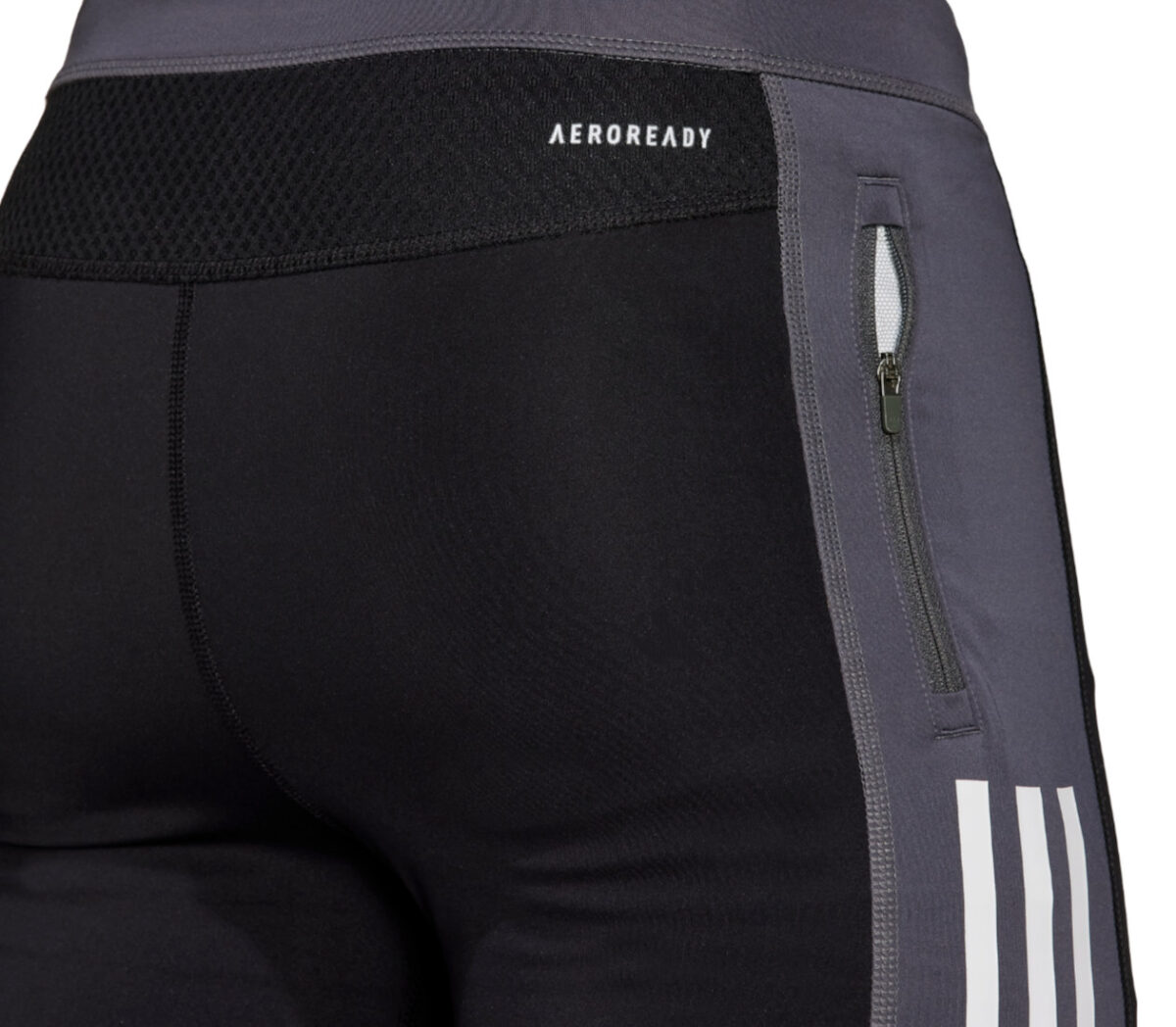 dettaglio pantalone da running nero da uomo adidas sunday block