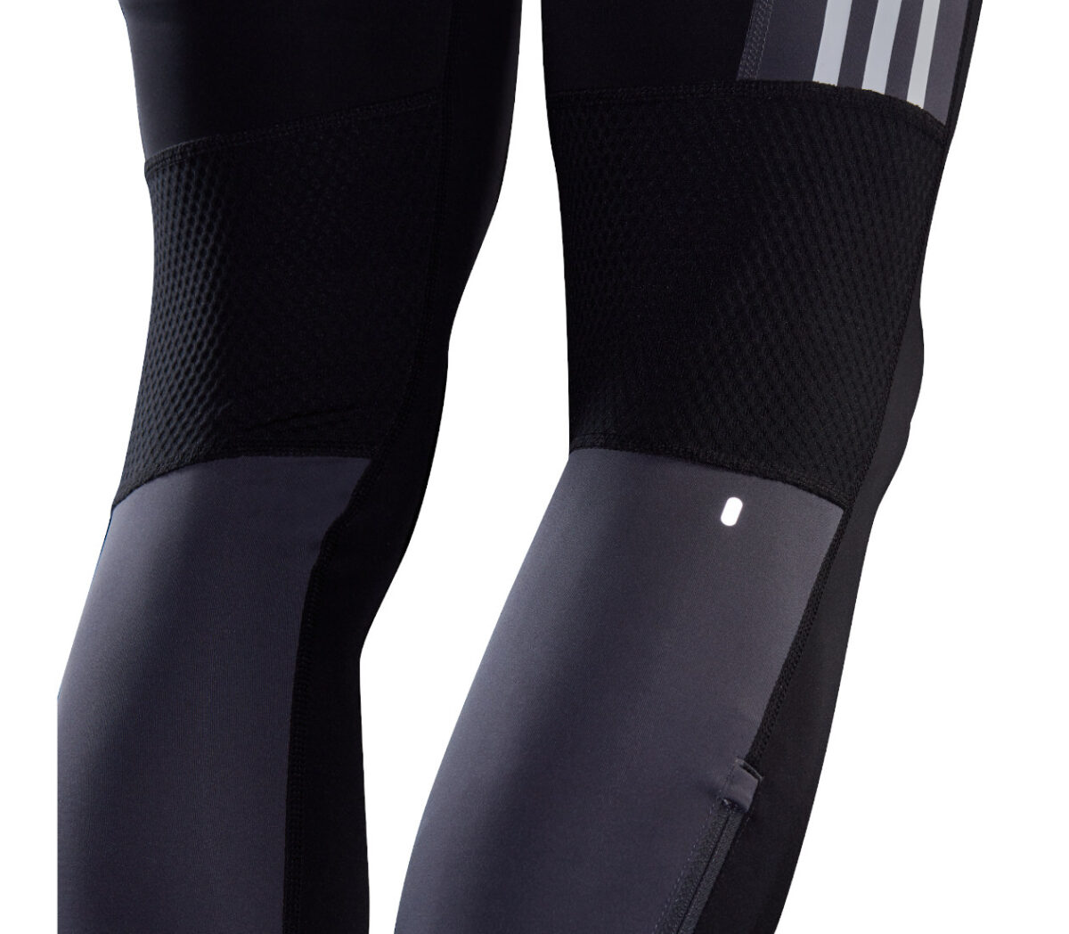 dettaglio pantalone da running nero da uomo adidas sunday block