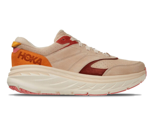 scarpe da running in pelle hoka bondi 7 leather suede