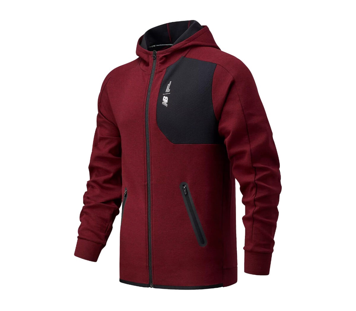 giacca da running uomonew balance fortitech full zip granata