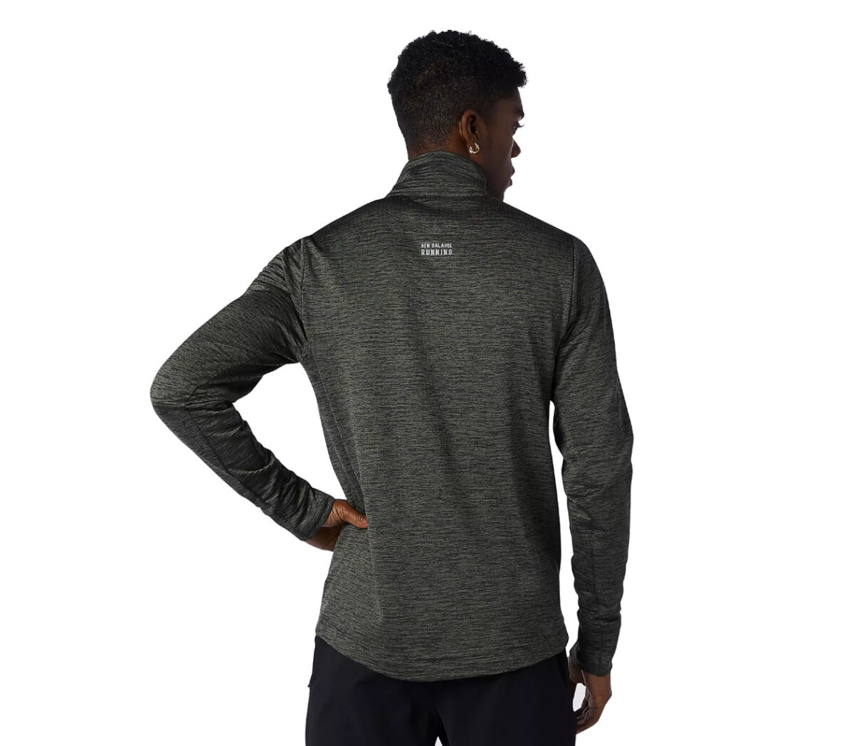maglia da running a maniche lunghe new balance con zip