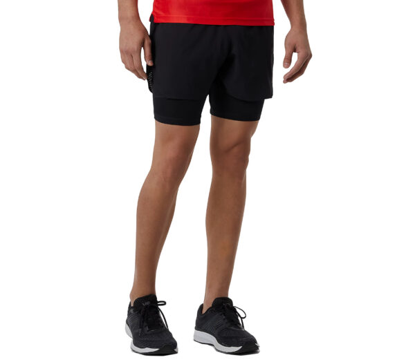 Pantaloncini new balance q speed fuel 2in1 5 inch short uomo neri