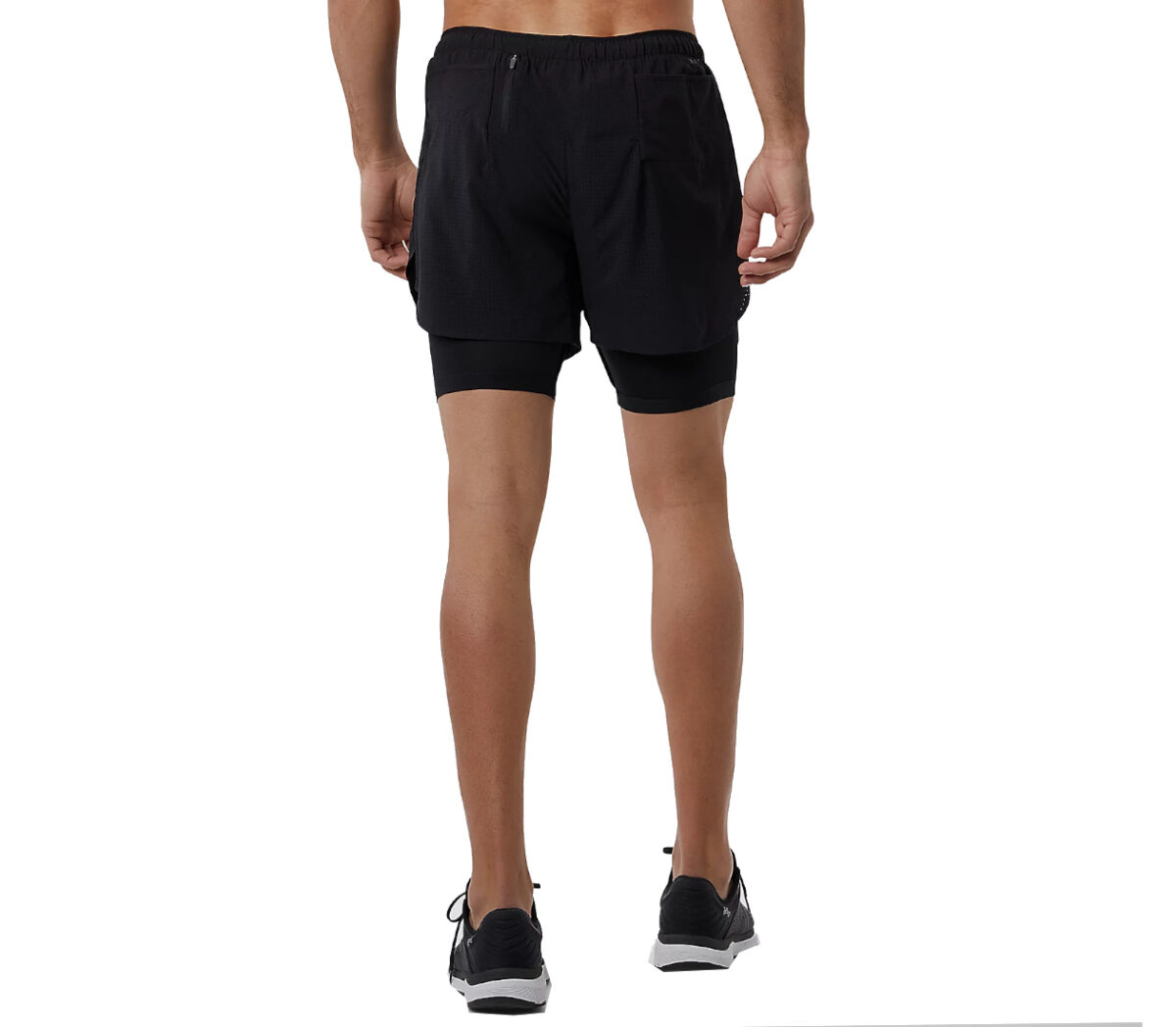 Dietro Pantaloncini new balance q speed fuel 2in1 5 inch short uomo neri