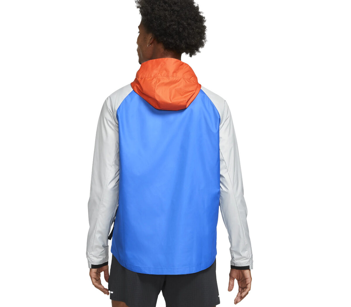 giacca da trail e running uomo nike windrunner trail blu arancio