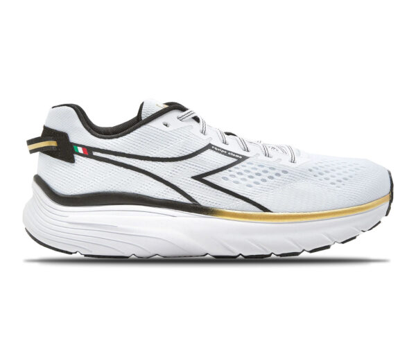 Scarpa diadora equipe atomo uomo white gold black