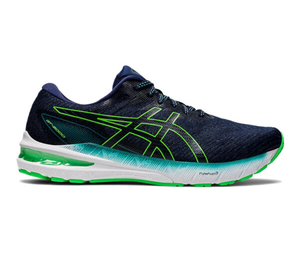 Scarpa asics gel GT 2000 10 uomo blu verde