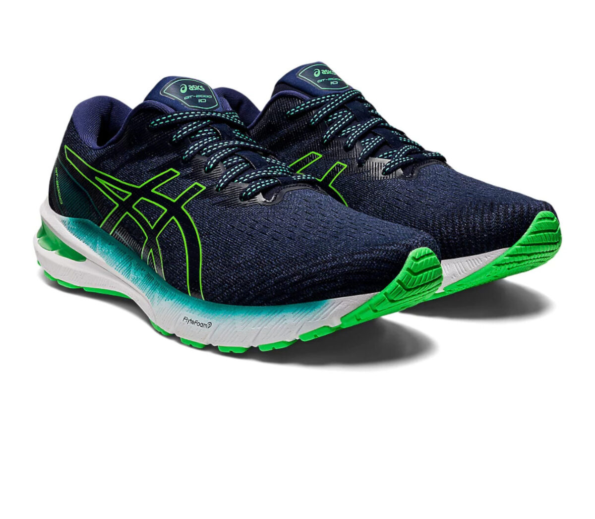 Coppia Scarpa asics gel GT 2000 10 uomo blu verde