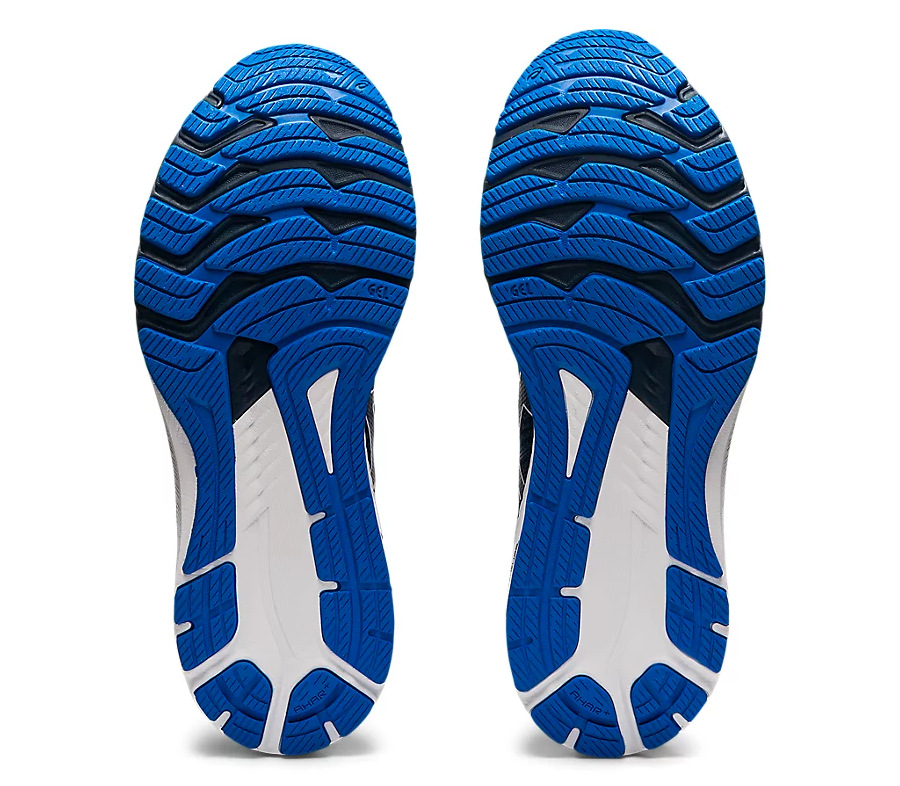 suola scarpa da running pronatori uomo asics gel gt 2000 10 blu e bianca