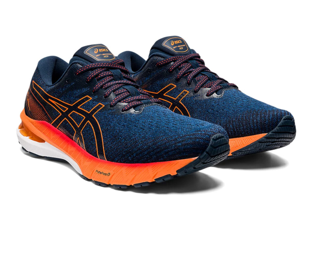 Coppia Scarpa asics gel gt-2000 10 uomo blu e arancione