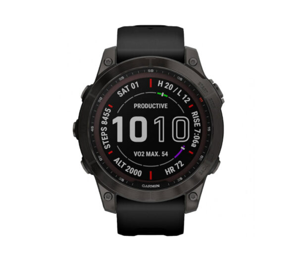 orologio gps garmin fenix 7 con ricarica a energia solare nero