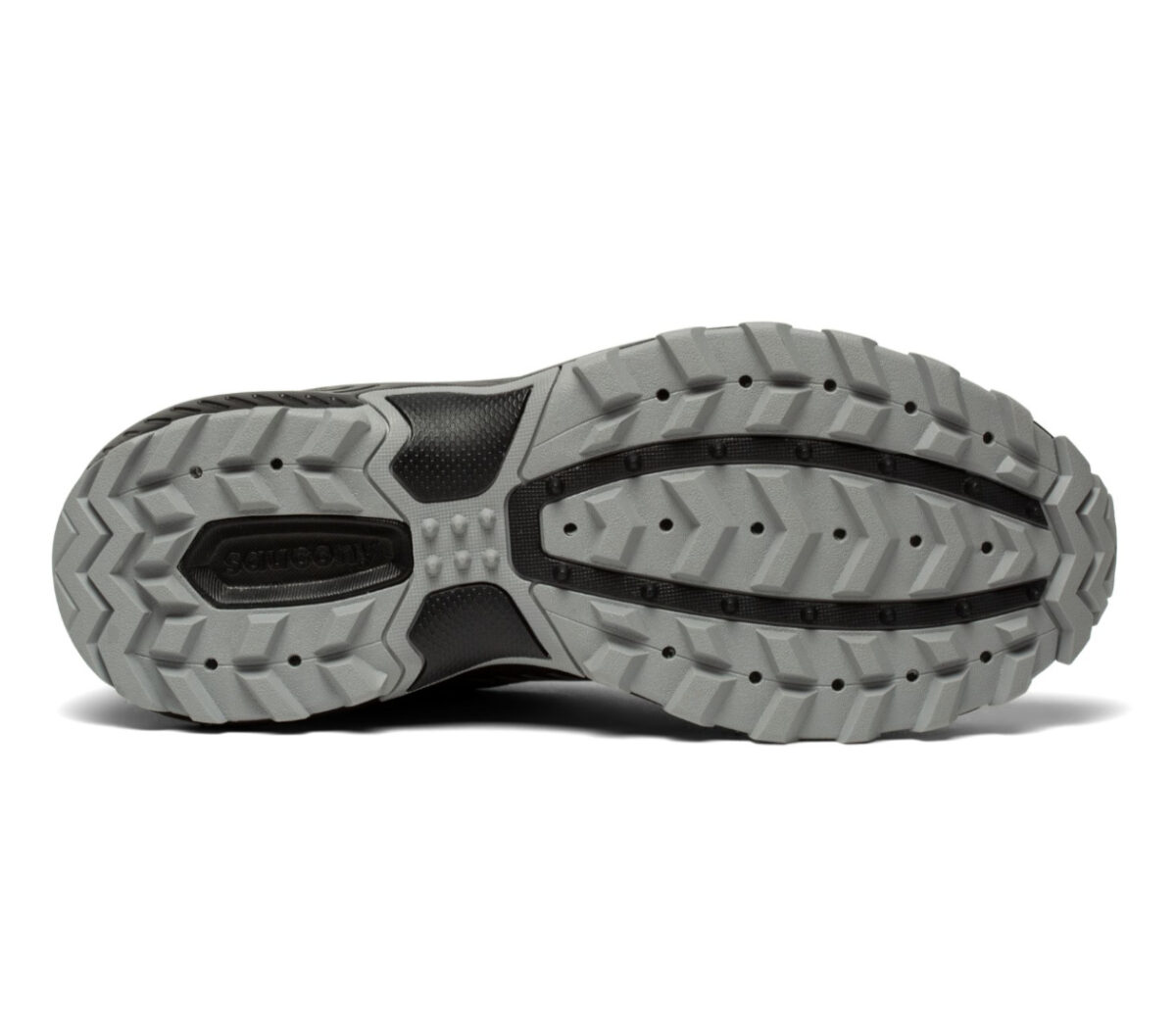 suola grip scarpa trail running impermeabile uomo saucony tr15 gtx nera