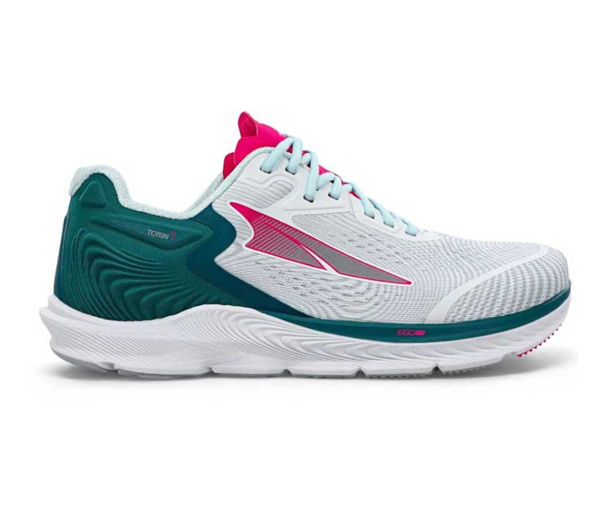 scarpa running donna Altra Torin 5 verde e rosa