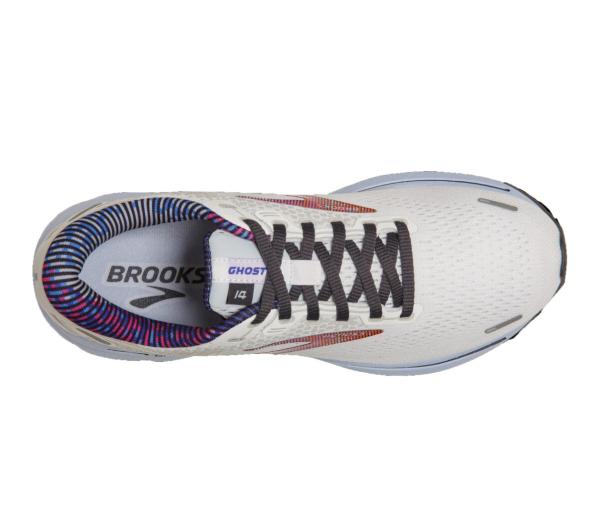 Tomaia Scarpa brooks ghost 14 donna bianca e viola