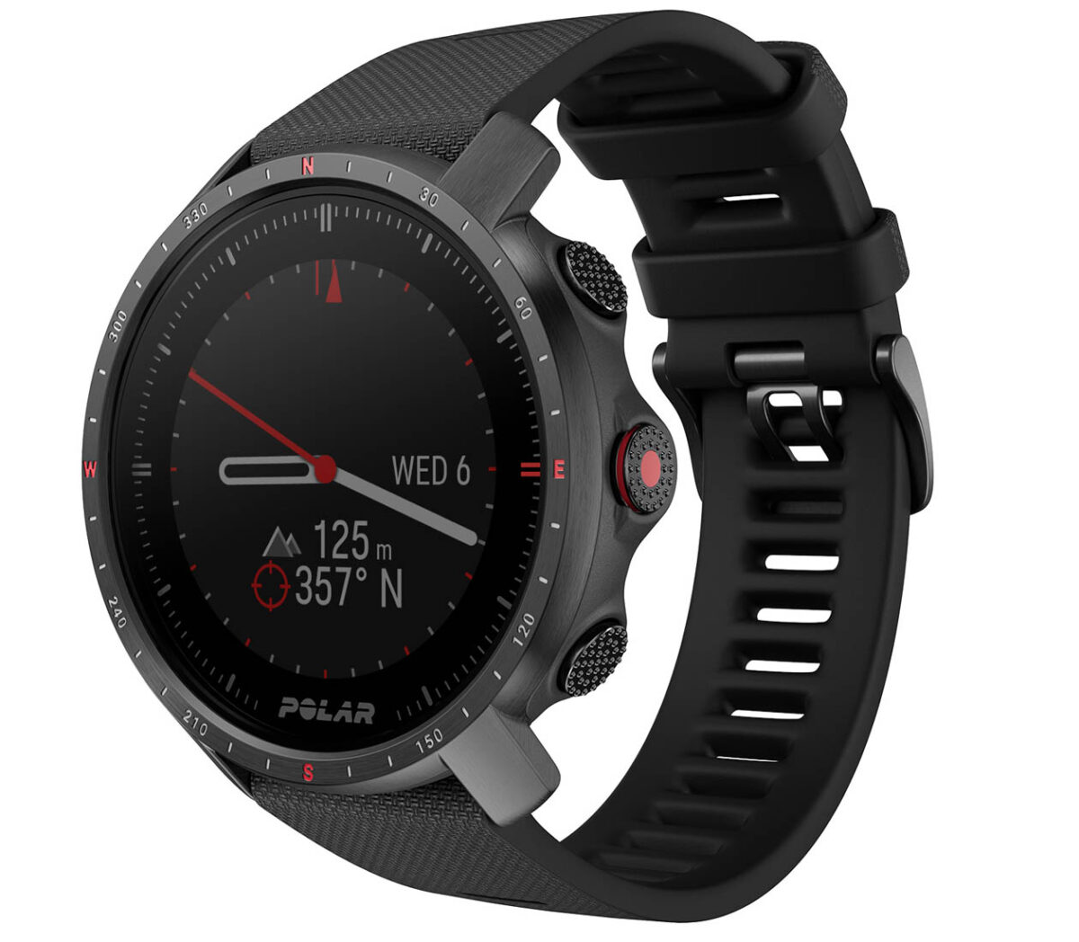 lato orologio polar grit X pro nero