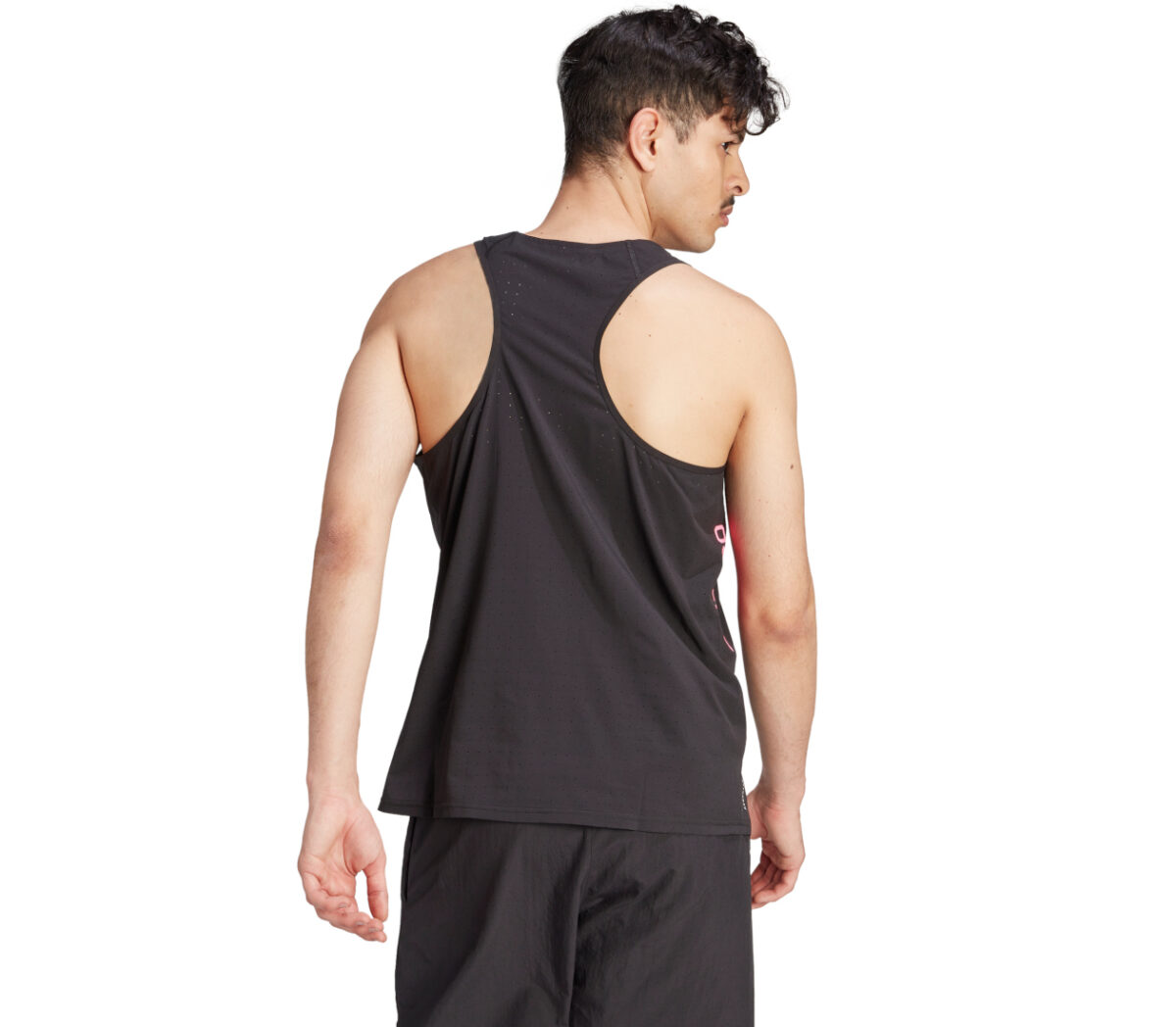 Dietro Canotta adidas adizero singlet uomo nera