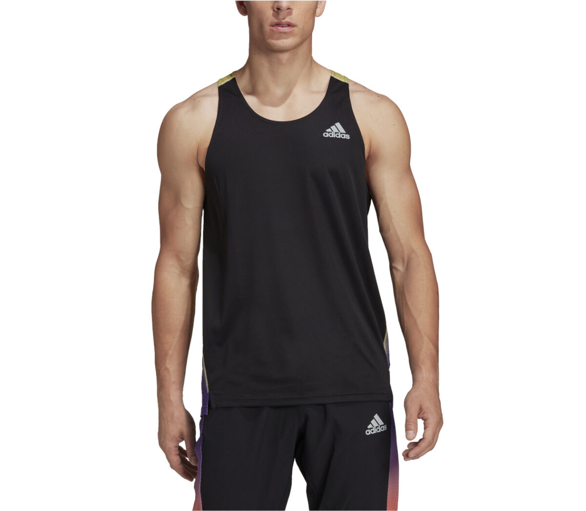 Canotta adidas OTR SInglet CB uomo nera multicolore