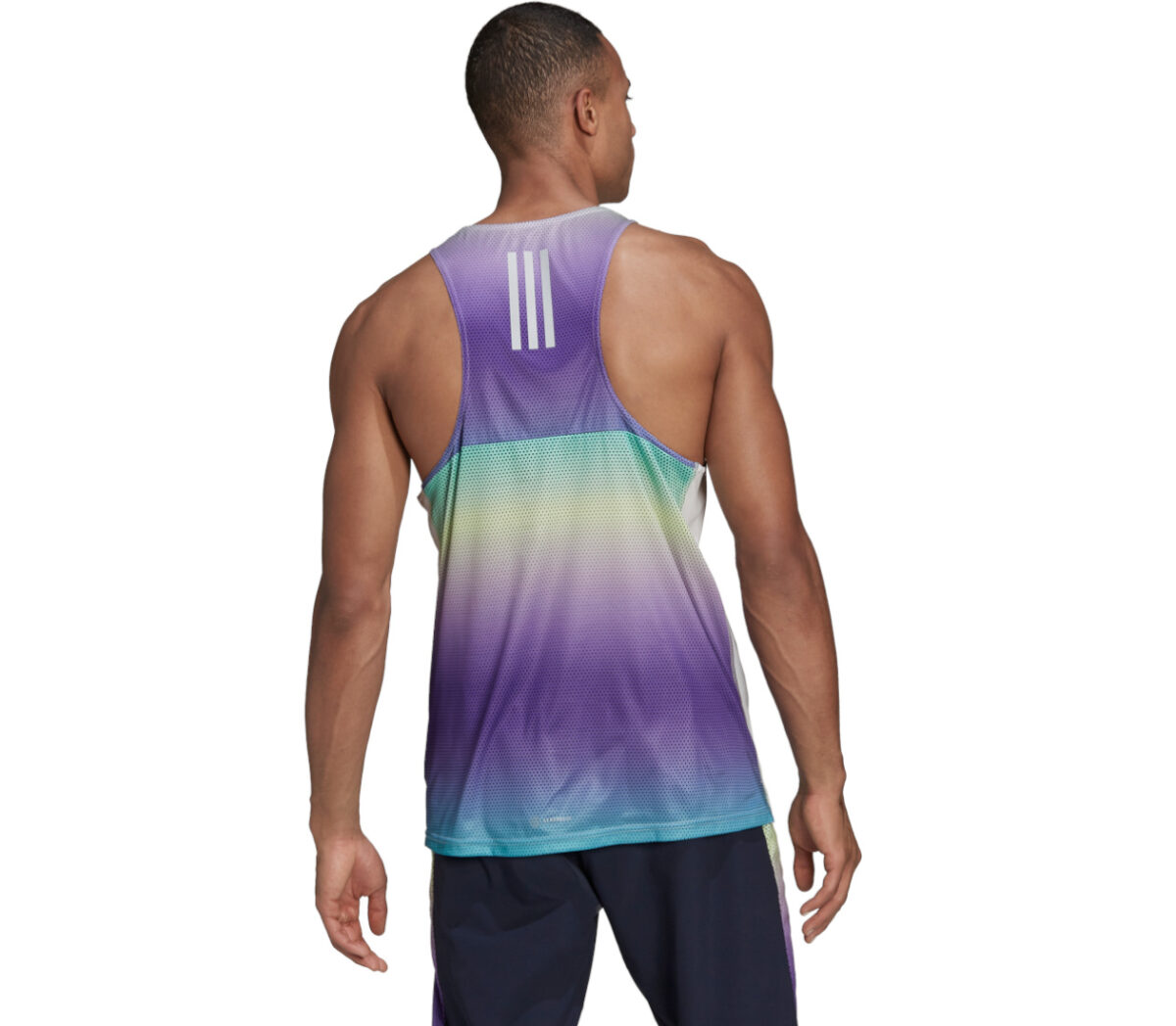 Dietro Canotta adidas otr singlet cb uomo bianca multicolor