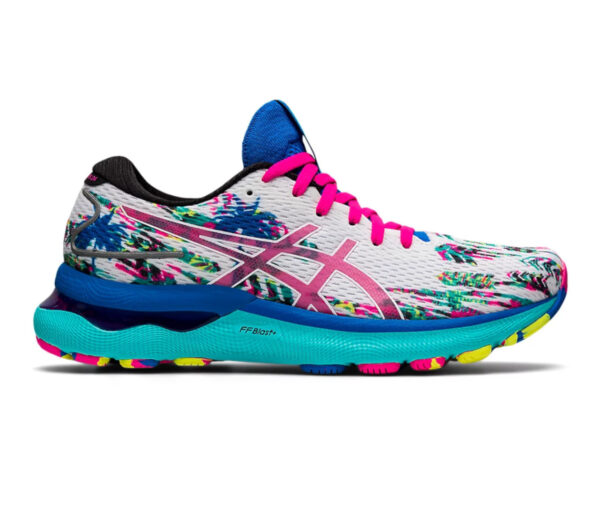 Scarpa asics gel nimbus 24 donna white pink glo
