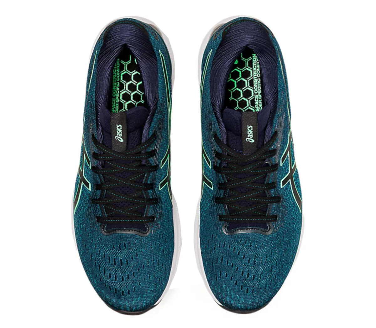 Tomaia Scarpa Asics gel nimbus 24 uomo verde petrolio
