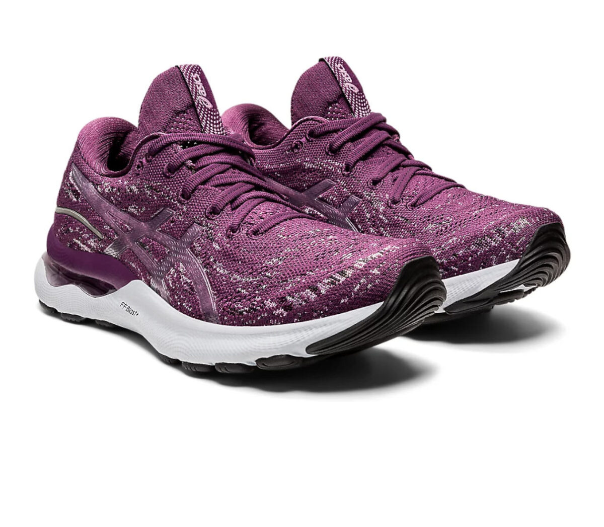 Coppia Scarpa asics nimbus 24 donna Deep Plum/Rosequartz