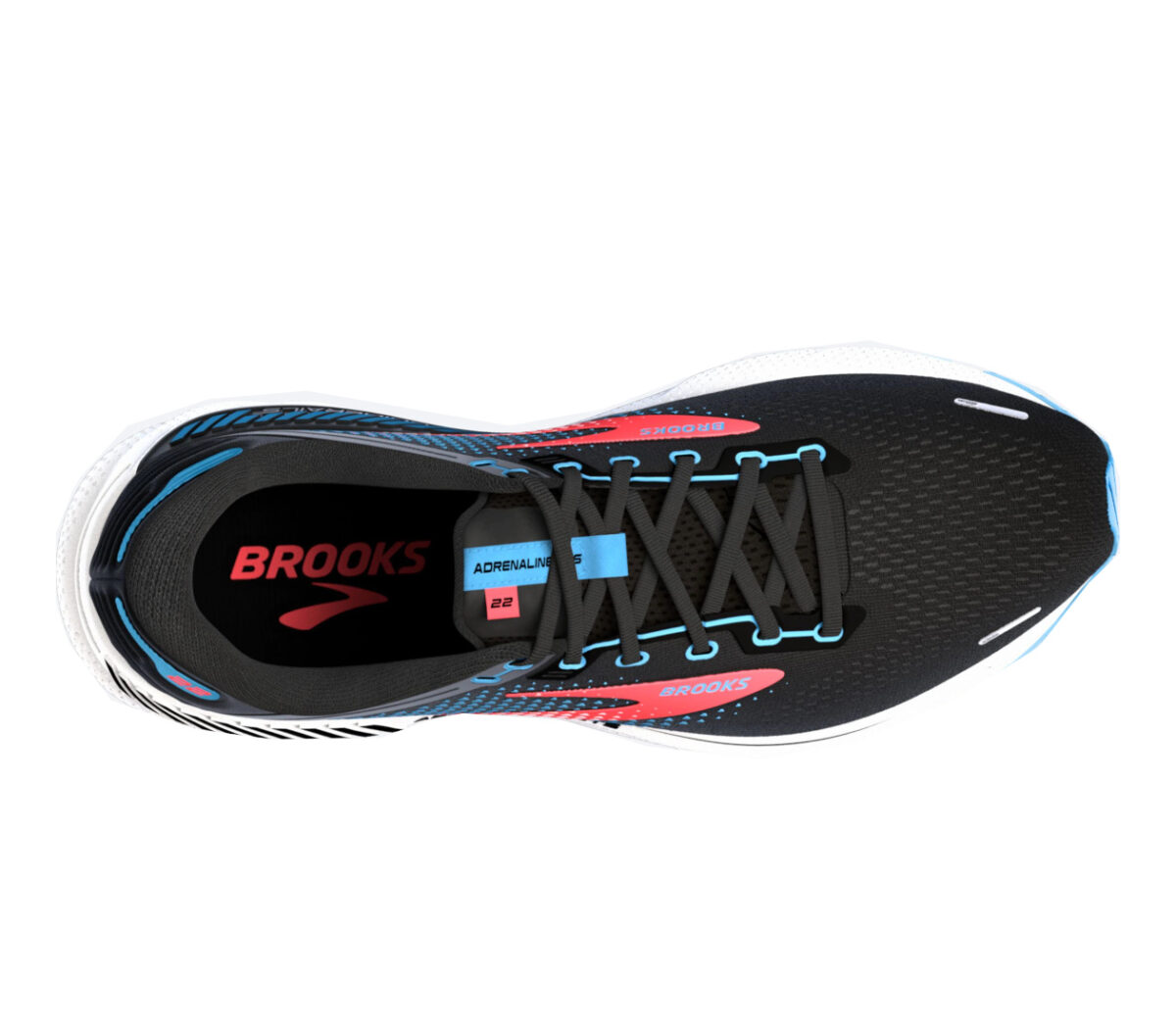 Tomaia Scarpa brooks adrenaline GTS 22 nera bianca