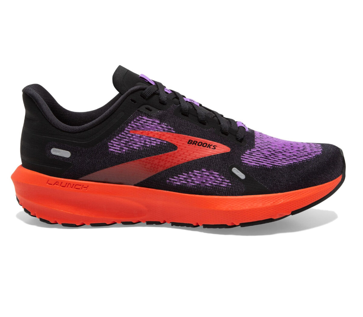 scarpe da running veloci e reattive brooks launch 9 donna rosse, nero e viola